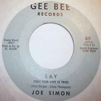 JOE SIMON SAY / MY ADORABLE ONE