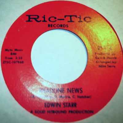 EDWIN STARR — HEADLINE NEWS / HARLEM record label scan