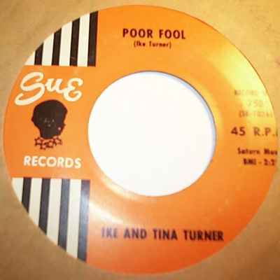 IKE AND TINA TURNER — POOR FOOL / YOU CAN'T BLAME ME record label scan