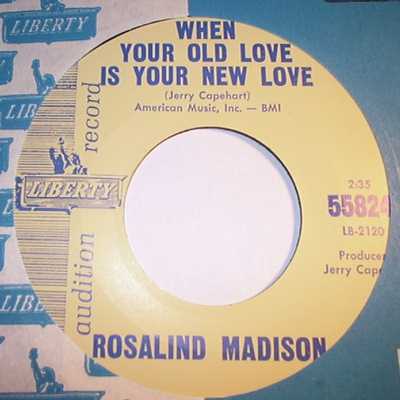 ROSALIND MADISON — WHEN YOUR OLD LOVE IS YOUR NEW LOVE / INCONCEIVABLE record label scan