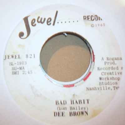 DEE BROWN — BAD HABIT / HEAP OF PEOPLE record label scan