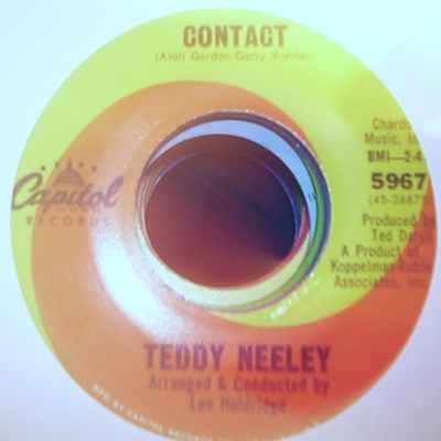 TEDDY NEELEY — CONTACT / WHERE YOU ARE record label scan