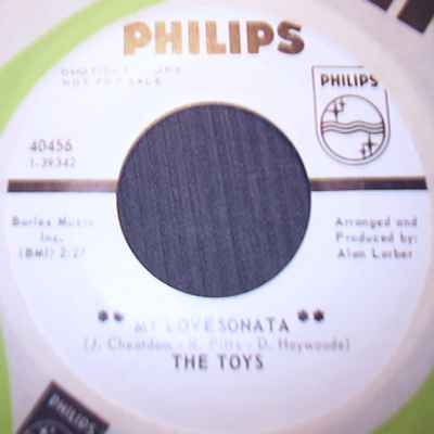 TOYS — MY LOVE SONATA  / I CLOSE MY EYES record label scan