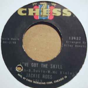 JACKIE ROSS — I'VE GOT THE SKILL / CHANGE YOUR WAYS record label scan