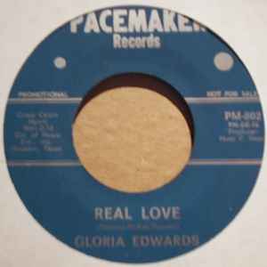 GLORIA EDWARDS — REAL LOVE / BLUES PART 2 record label scan
