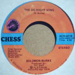 SOLOMON BURKE — DO RIGHT SONG / I'LL NEVER STOP LOVING YOU record label scan