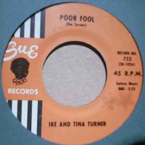 IKE AND TINA TURNER — POOR FOOL / YOU CAN'T BLAME ME record label scan
