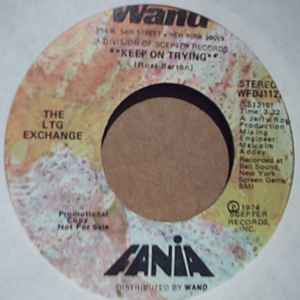 LTG EXCHANGE — KEEP ON TRYING / SAME record label scan