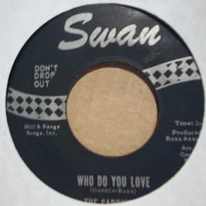 SAPPHIRES — WHO DO YOU LOVE / OH SO SOON record label scan