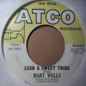 MARY WELLS — SUCH A SWEET THING / KEEP ME IN SUSPENCE record label scan