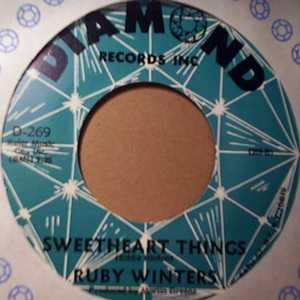 RUBY WINTERS — SWEETHEART THINGS / GUESS WHO record label scan