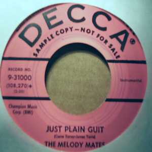 MELODY MAKERS — JUST PLAIN GUIT / AUTUMN LOVE record label scan