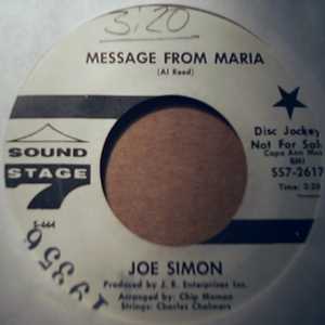 JOE SIMON MESSAGE FROM MARIA / I WORRY ABOUT YOU