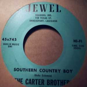 CARTER BROTHERS — SOUTHERN COUNTRY BOY / DO THE FLO SHOW record label scan