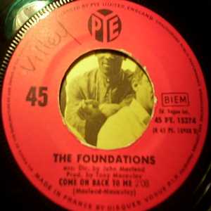 FOUNDATIONS — COME ON BACK TO ME / BABY, NOW THAT I'VE FOUND YOU alternate record image 2