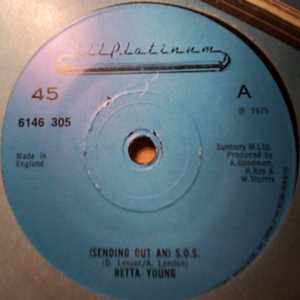 RETTA YOUNG — S.O.S. / MORE S.O.S. record label scan