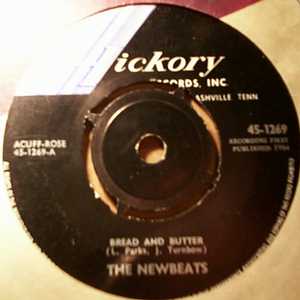 NEWBEATS — BREAD AND BUTTER / TOUGH LITTLE BUGGY record label scan