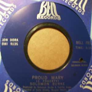 SOLOMON BURKE — PROUD MARY / WHAT AM I LIVING FOR record label scan