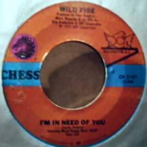 WILD FIRE — I'M IN NEED OF YOU / INSTRUMENTAL record label scan