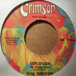 SOUL SURVIVORS — EXPLOSION IN YOUR SOUL / DATHON'S THEME record label scan