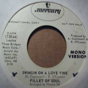FILLET OF SOUL — SWINGIN ON A LOVE VINE / SAME record label scan