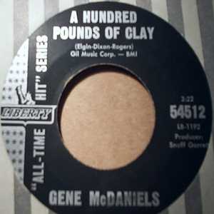 GENE MCDANIELS — A HUNDRED POUNDS OF CLAY / TOWER OF STRENGTH record label scan