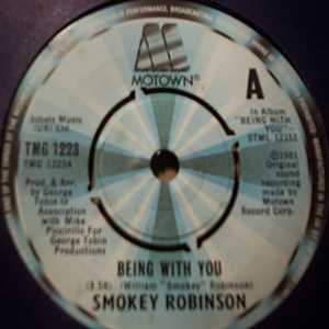 SMOKEY ROBINSON — BEING WITH YOU / WHAT'S IN YOUR LIFE FOR ME record label scan