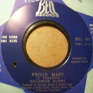 SOLOMON BURKE — PROUD MARY / WHAT AM I LIVING FOR record label scan