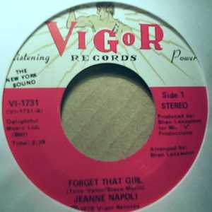 JEANNE NAPOLI — FORGET THAT GIRL / DO THOSE LITTLE THINGS record label scan