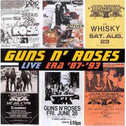 GUNS N' ROSES — LIVE ERA '87 - '89 record label scan