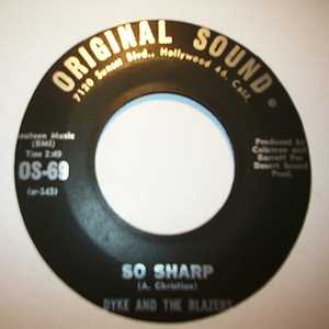 DYKE AND THE BLAZERS — SO SHARP / DON'T BUG ME record label scan
