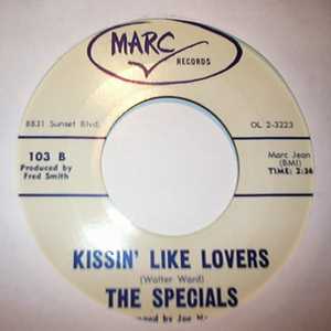 SPECIALS — KISSIN' LIKE LOVERS / I'M LEAVING IT ALL UP TO YOU record label scan