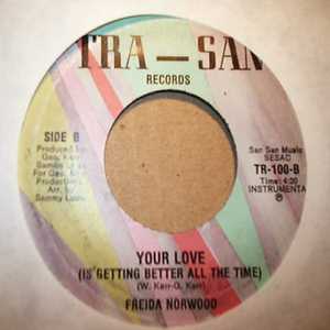 FREIDA NORWOOD — YOUR LOVE / INSTRUMENTAL record label scan