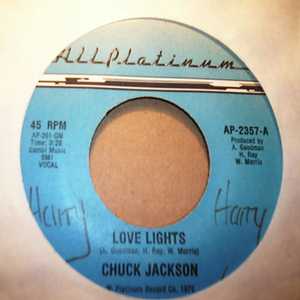 CHUCK JACKSON — LOVE LIGHTS / INSTRUMENTAL record label scan