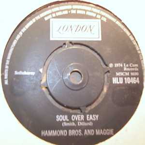 HAMMOND BROS AND MARGIE — GARBAGE MAN / SOUL OVER EASY record label scan