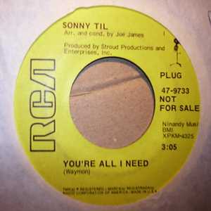 SONNY TIL — YOU'RE ALL I NEED / AFTER record label scan